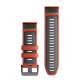 QuickFit® 26 Watch Bands-SILICONE Flame Red/Graphite Silicone - 010-13281-04 - Garmin